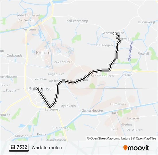 7532 Bus Line Map