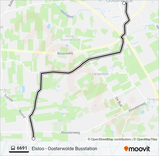 6691 Bus Line Map