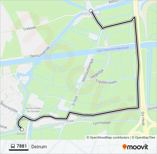 7881 Bus Line Map