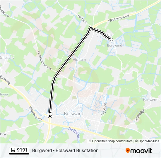 9191 Bus Line Map