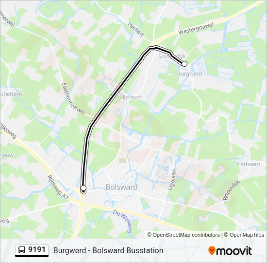9191 Bus Line Map