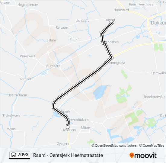 7093 Bus Line Map