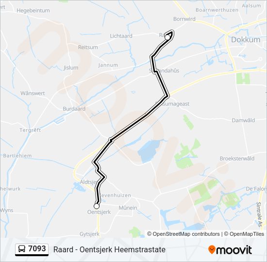 7093 Bus Line Map