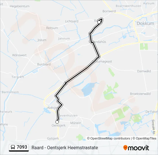 7093 Bus Line Map