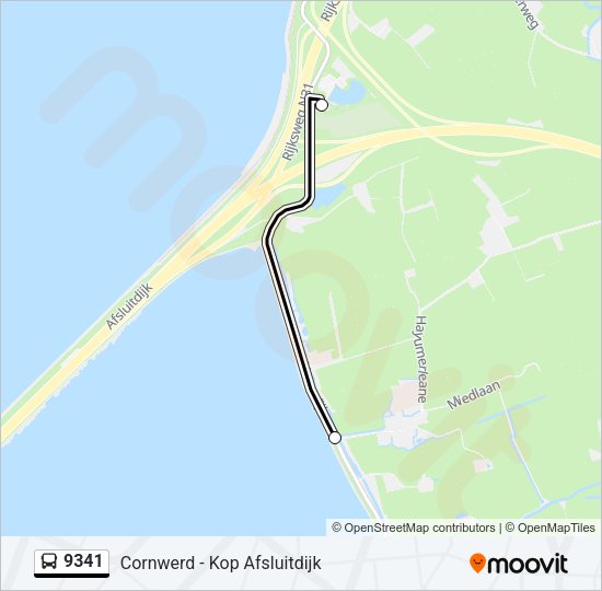 9341 Bus Line Map