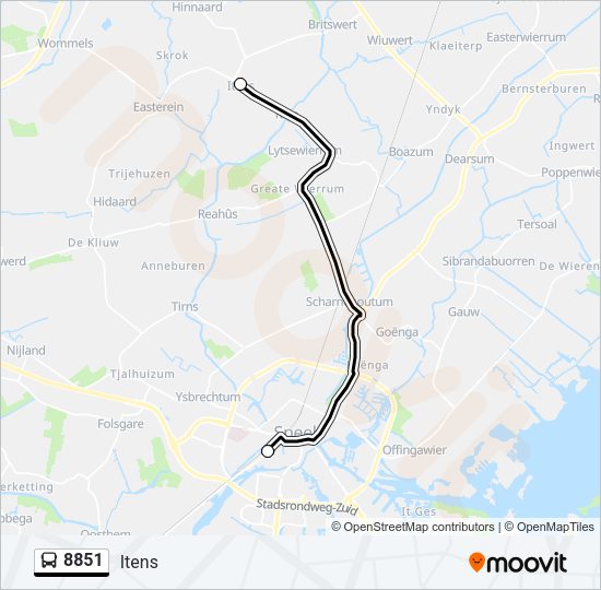 8851 Bus Line Map