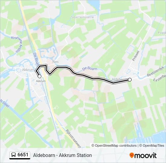 6651 Bus Line Map