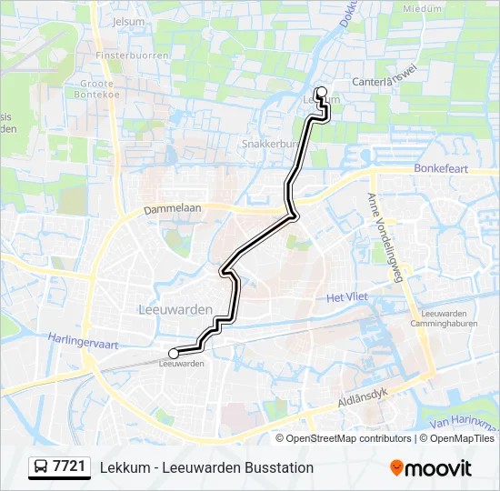 7721 Bus Line Map