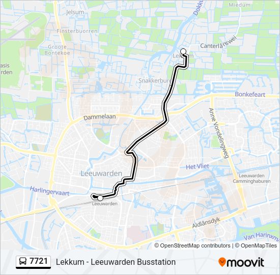 7721 Bus Line Map
