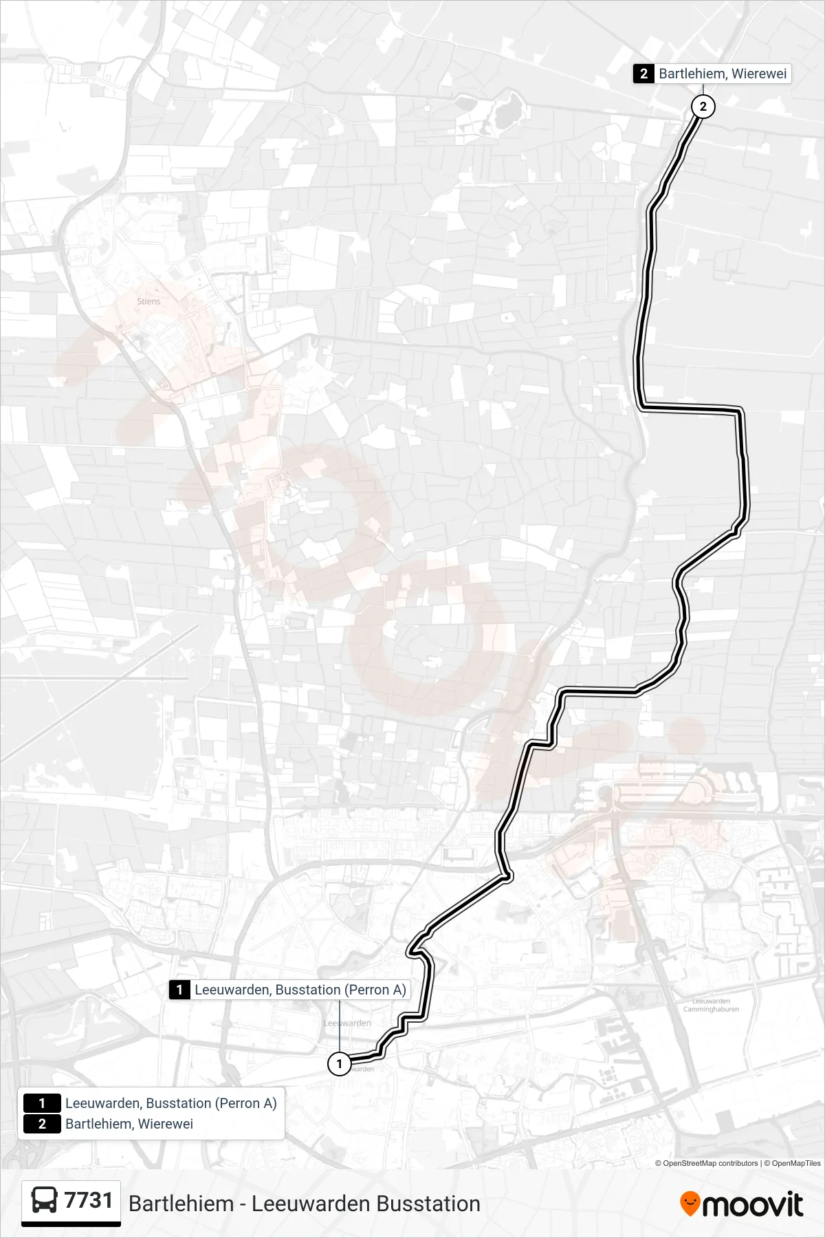 Lijn 7731 (bus, Bartlehiem): route en haltes op de kaart