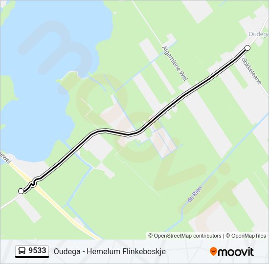 9533 Bus Line Map