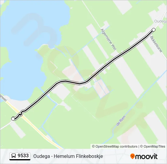 9533 Bus Line Map