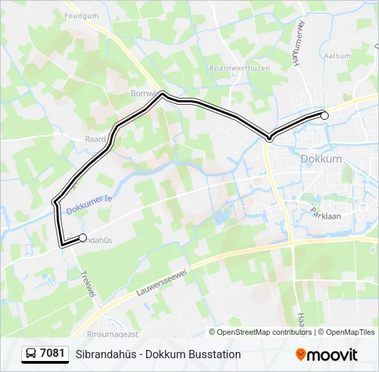 7081 Bus Line Map