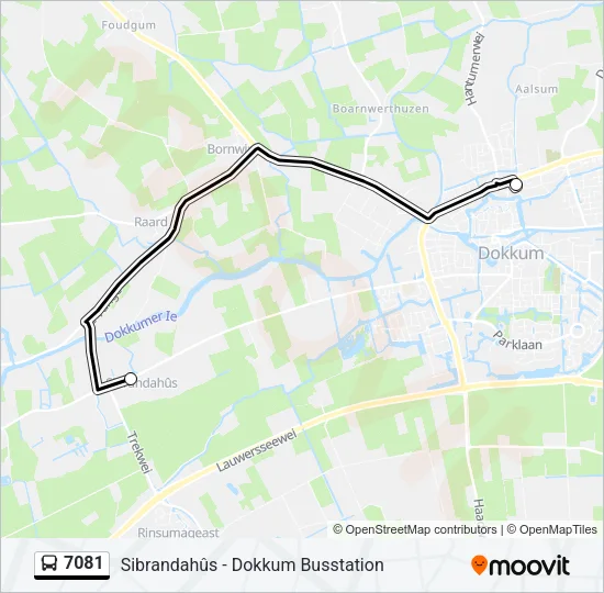7081 Bus Line Map