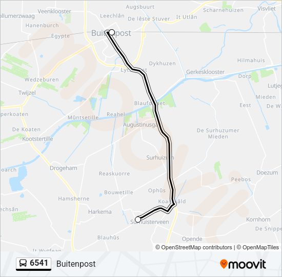 6541 Bus Line Map