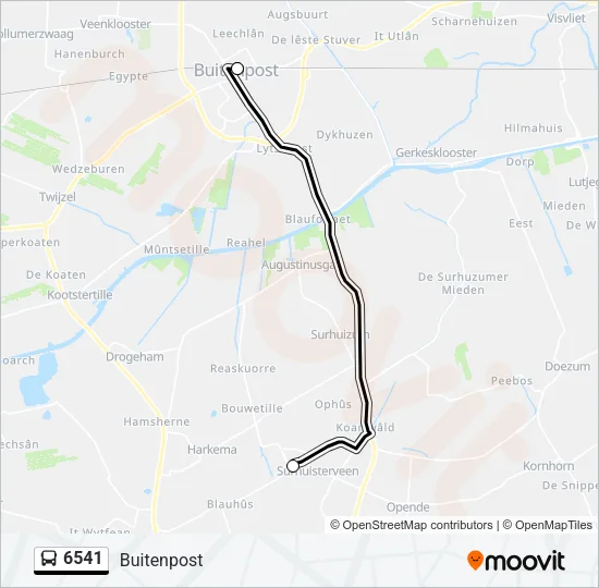 6541 Bus Line Map