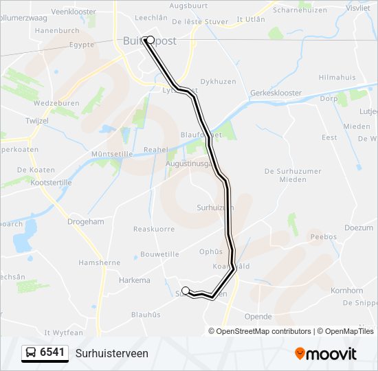 6541 Bus Line Map