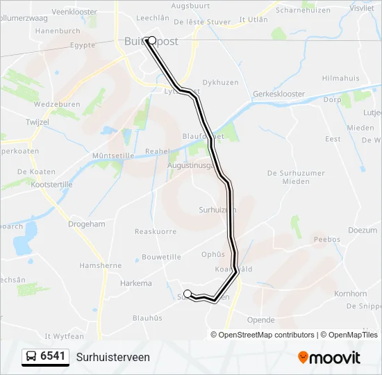 6541 Bus Line Map