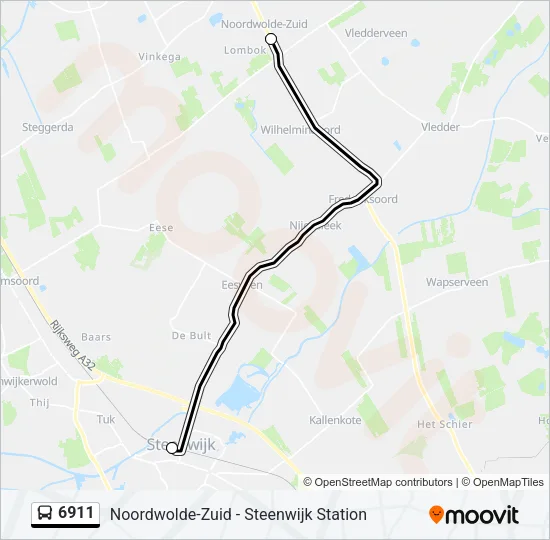 6911 Bus Line Map