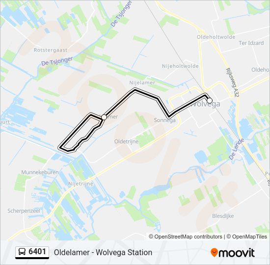 6401 Bus Line Map