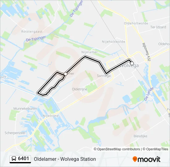 6401 Bus Line Map