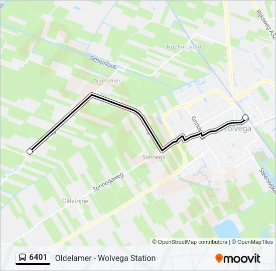 6401 Bus Line Map
