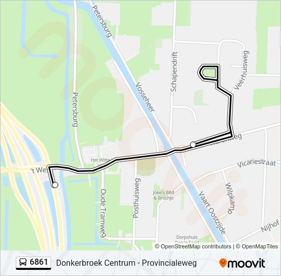 6861 Bus Line Map