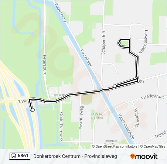 6861 Bus Line Map