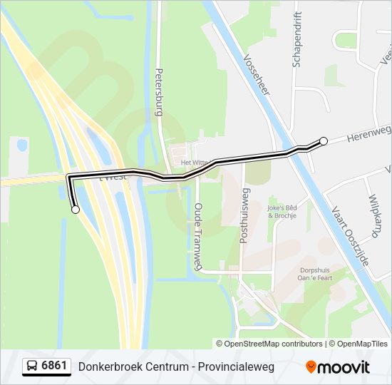 6861 Bus Line Map