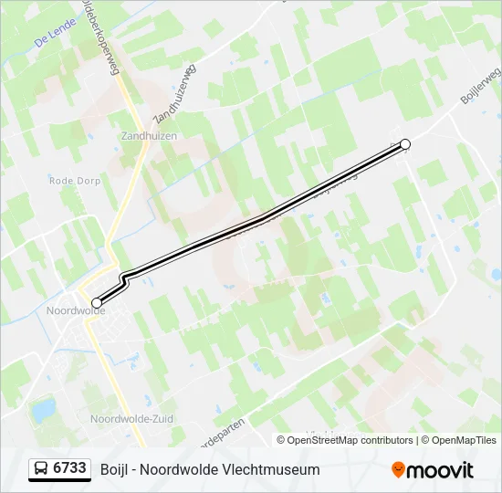 6733 Bus Line Map