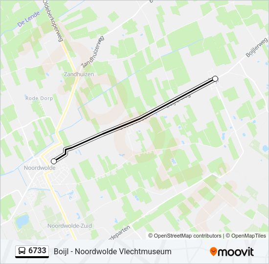 6733 Bus Line Map