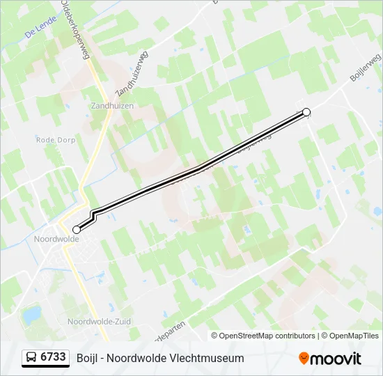 6733 Bus Line Map