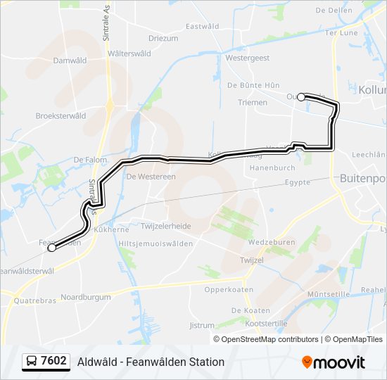 7602 Bus Line Map