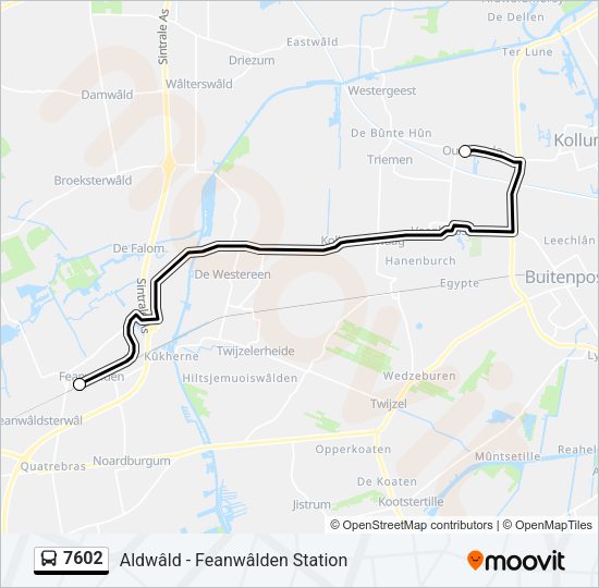 7602 Bus Line Map