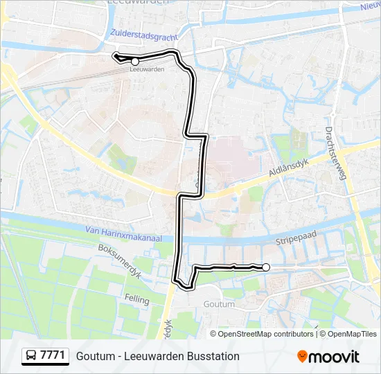 7771 Bus Line Map
