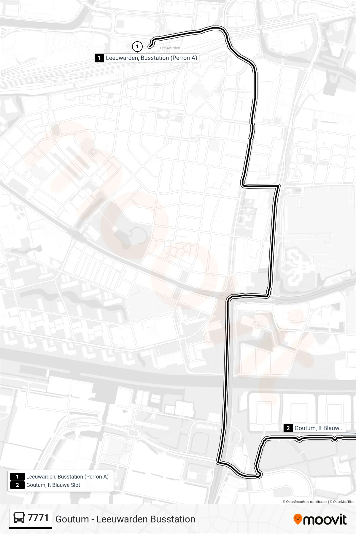 Lijn 7771 (bus, Goutum-Noord): route en haltes op de kaart
