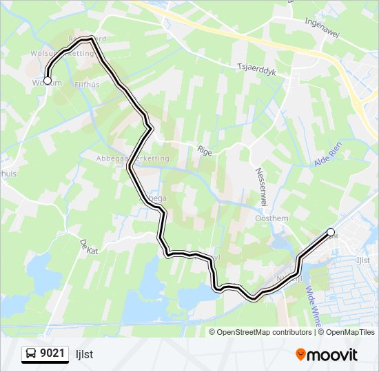 9021 Bus Line Map
