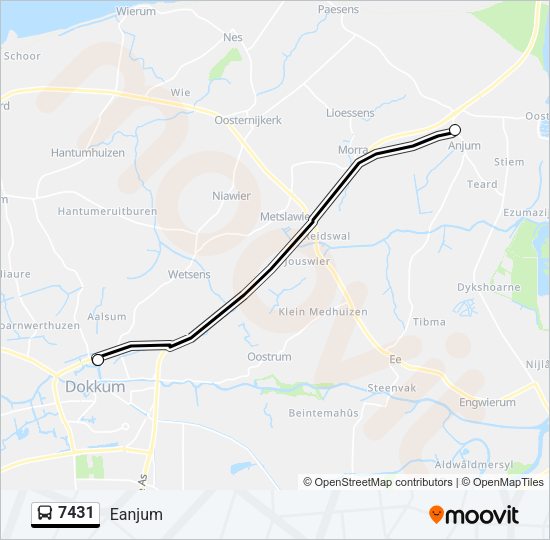 7431 Bus Line Map