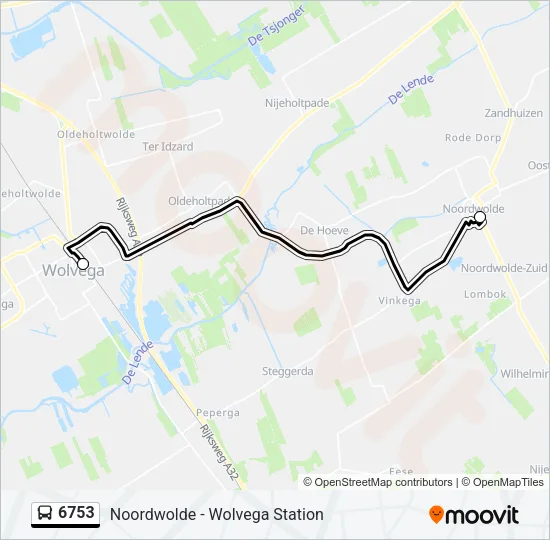 6753 Bus Line Map