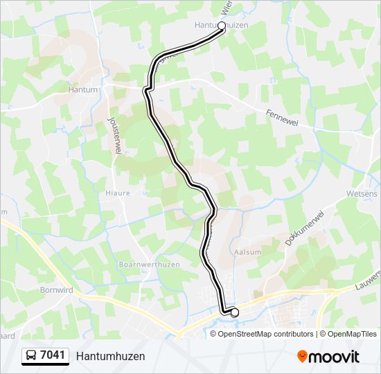 7041 Bus Line Map
