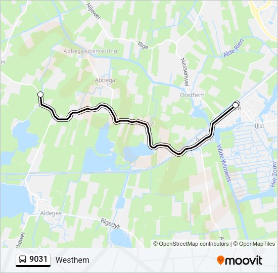 9031 Bus Line Map