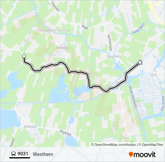 9031 Bus Line Map