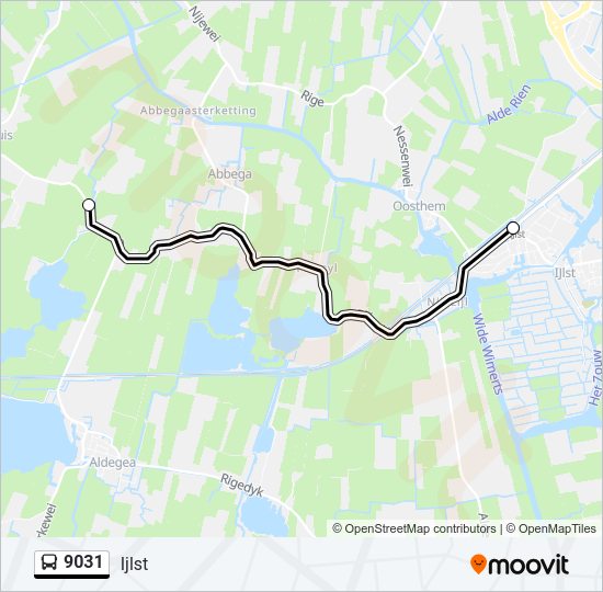 9031 Bus Line Map