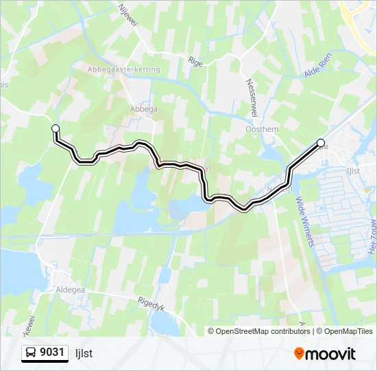 9031 Bus Line Map