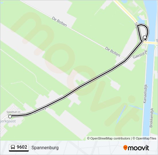 9602 Bus Line Map