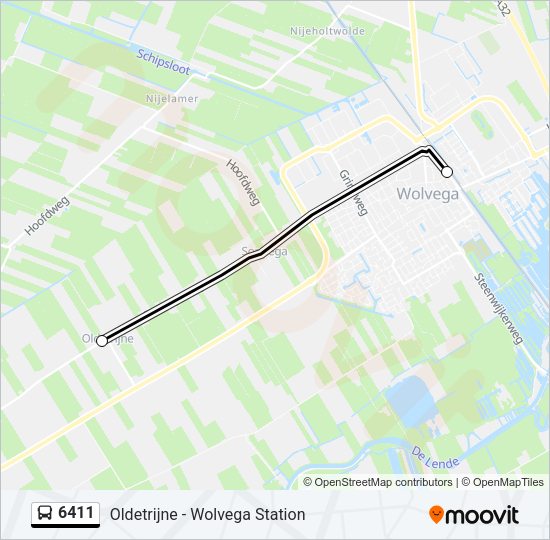 6411 Bus Line Map