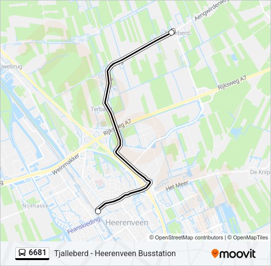 6681 Bus Line Map