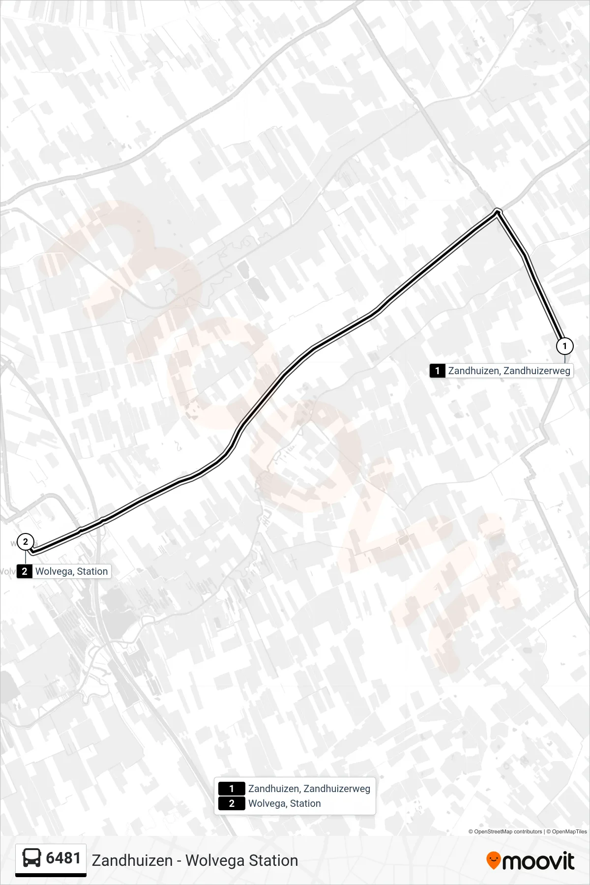 Lijn 6481 (bus, Wolvega): route en haltes op de kaart