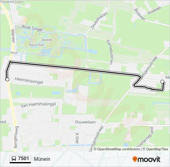 7501 Bus Line Map