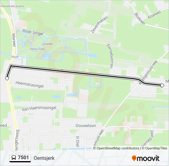 7501 Bus Line Map